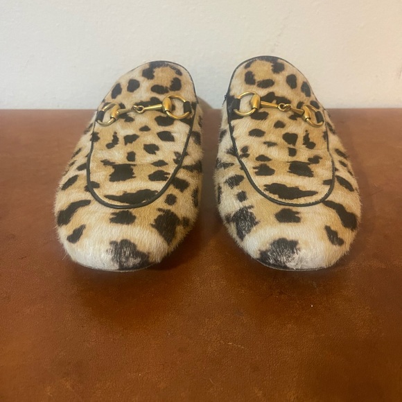 Gucci Princeton mules in calf hair leopard size 38 - Picture 5 of 11